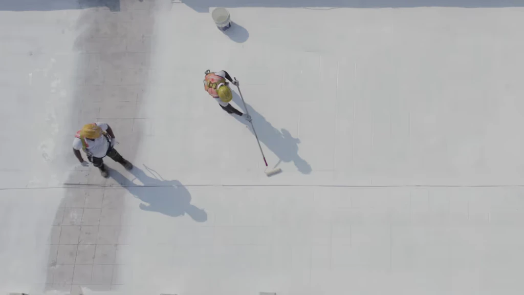 White paint on roof in New Delhi